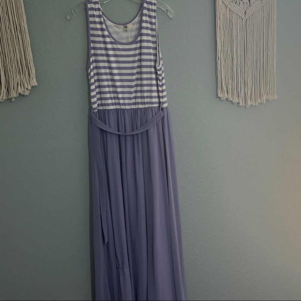 Striped Purple Maxi Dress